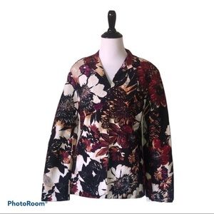 Chicos evie floral blazer jacket women’s size‎ 4